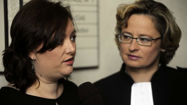 "Sick to the stomach.":  Denise O'Keefe, left, and family lawyer Caty Richard.