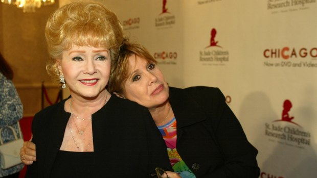 Carrie Fisher with mother Debbie Reynolds.
