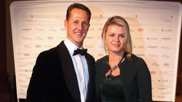 Formula One driver Michael Schumacher and his wife  Corinna at an event in 2012.