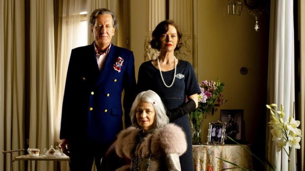Happy family - sort of: Geoffrey Rush, Judy Davis and Charlotte Rampling play off each other in Fred Schepisi's rambling new film <i>The Eye of the Storm</i>.