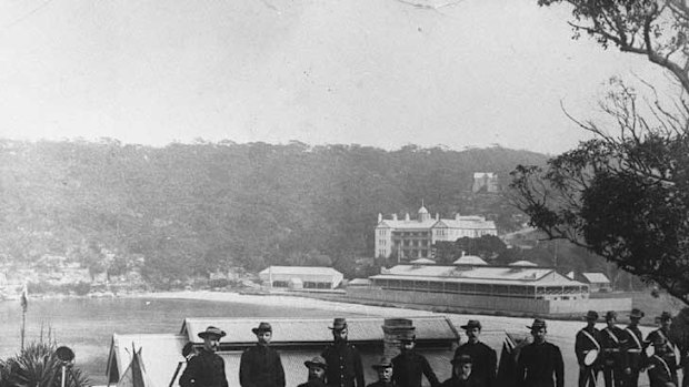 Chowder Bay ... submarine miners in the 1890s.