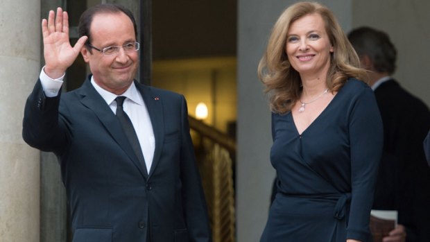 French President Francois Hollande and partner Valerie Trierweiler