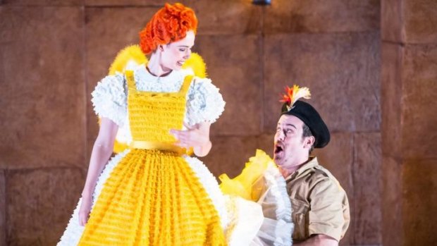 Perfectly cast: Anna Dowsley as Papagena and Christopher Hillier as Papageno in The Magic Flute.