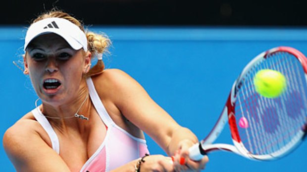 Caroline Wozniacki is firing early in the Australian Open.