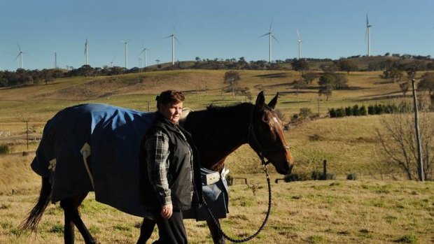 Cullerin Ranges resident and thoroughbred horse trainer Michelle Edwards says her illness may not be caused by the nearby wind farm, but nothing has changed except the arrival of the turbines.