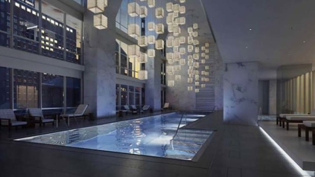 The hotel's indoor swimming pool.