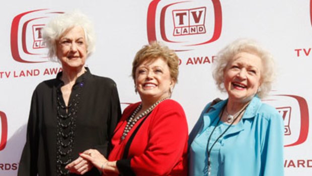 Bea Arthur, Rue McClanahan and Betty White arrive at the TV Land Awards in Santa Monica in June 2008.