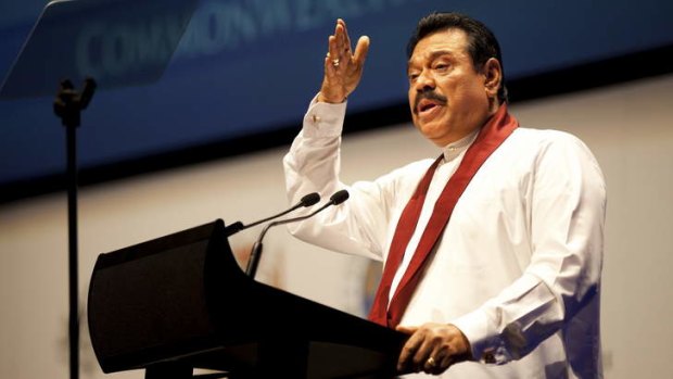 Alleged war crimes: Sri Lankan President Mahinda Rajapaksa in Perth for CHOGM in 2011.