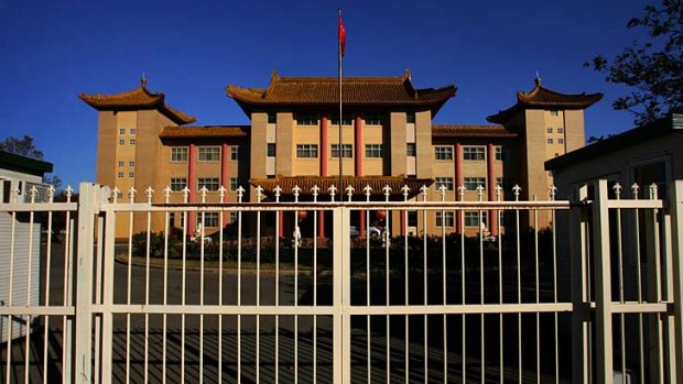 Fortress?: The Chinese Embassy in Canberra.