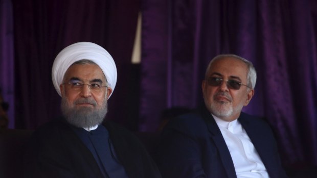 Iranian President Hassan Rouhani, left, with his Foreign Minister Mohammad Javad Zarif.