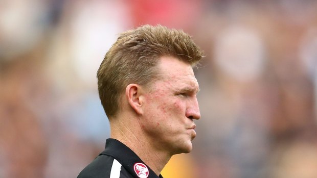 Nathan Buckley: Set to coach his 100th game this weekend against Brisbane.