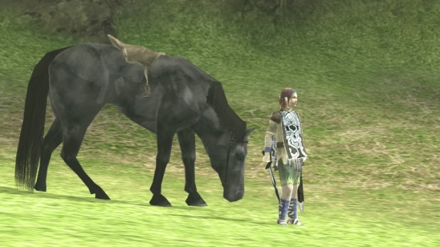 Agro and Wander, in happier times at the beginning of Shadow of the Colossus.