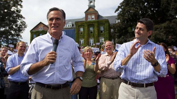 Mitt Romney and his running mate Paul Ryan.