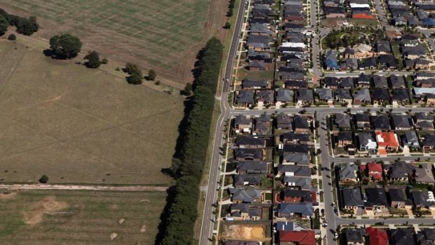 Urban sprawl: The new land release has raised concerns about a glut of housing on the city's fringe.