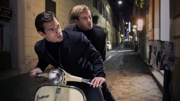 Henry Cavill as Solo (left) and Armie Hammer as Illya in the 2015 film <i>The Man From U.N.C.L.E.</i>