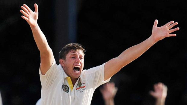James Pattinson took a wicket with his first ball of the innings late on day two.