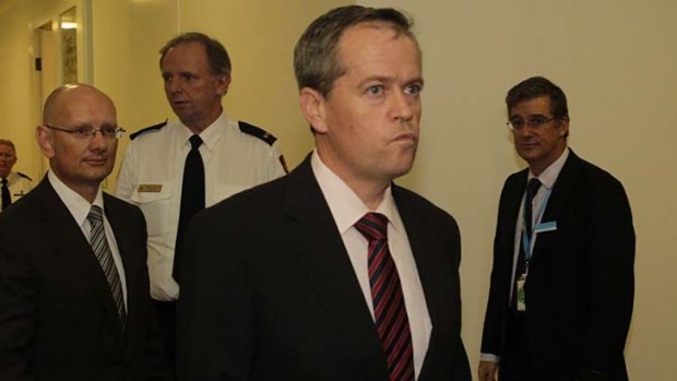 Haunted, hunted: Shorten switches his support to Kevin Rudd back in June.