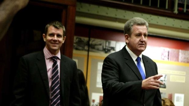 NSW Premier Barry O'Farrell and Treasurer Mike Baird.