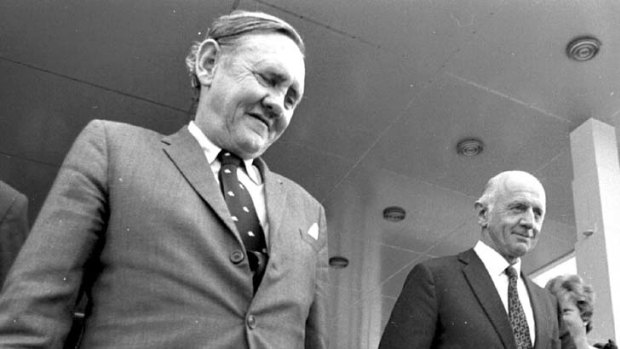 John Gorton and William McMahon ... after a lacklustre election result,  Prime Minister John Gorton faced his first leadership challenge.