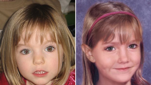 Then and now ... Madeleine McCann at the age of three, left, and how she might look today.