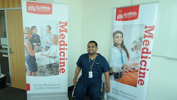 Denish Palipana has a spinal cord injury and has recently graduated from medical school. Supplied