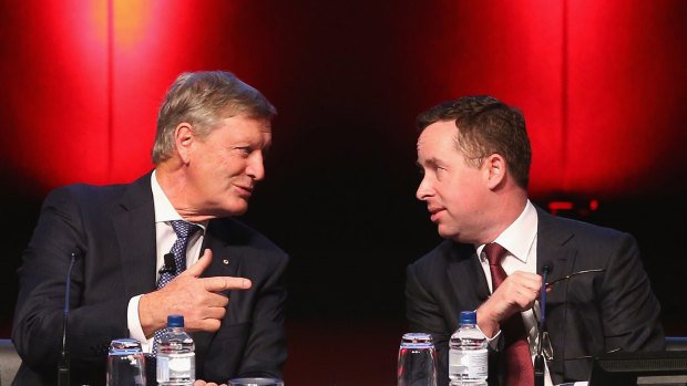 Leigh Clifford, left, has stood firmly behind Alan Joyce since he appointed him as Qantas chief executive in 2008.