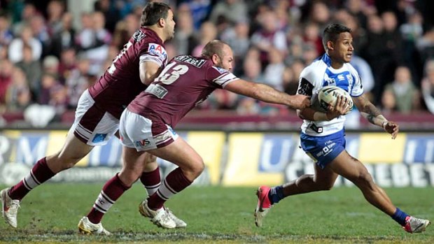 Elusive ... Ben Barba tormented the Manly defence all game and came away with two tries, including the match sealer.