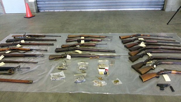 The owner of the weapons was “an avid gun collector” for more than 20 years, police said.