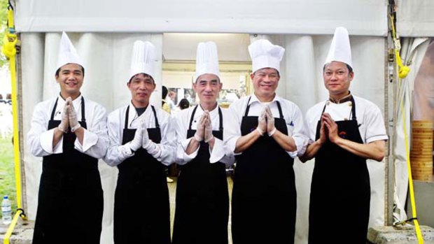Praise be ... chefs from the Iron Chef restaurant in Cabramatta  have a stall at the Hyde Park event for the first time.