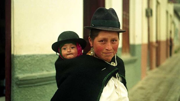 Young at heart ... a Vilcabamba woman and child.