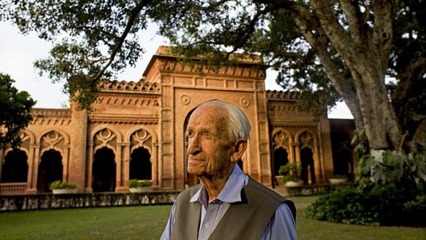 Major Geoffrey Langlands, the former British colonial officer and a lifelong educator, at the Aitchison College campus, a boarding school, in Lahore, Pakistan.