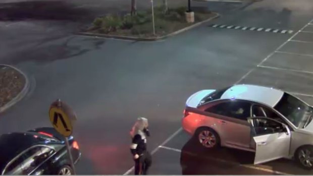 CCTV footage released by police shows a thief trying to steal a man's car in Roxburgh Park.