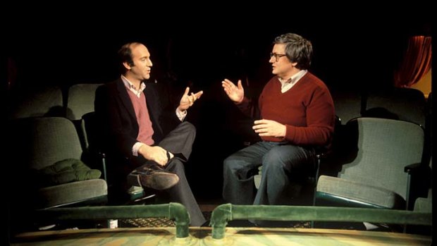 Gene Siskel, left, and Roger Ebert in the documentary about Ebert, <i>Life Itself</i>.