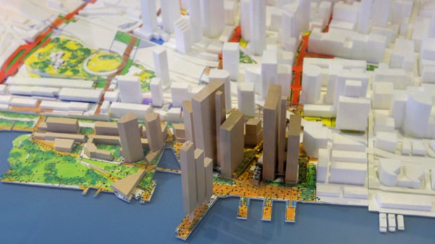 A model of the proposed hotel at Barangaroo.