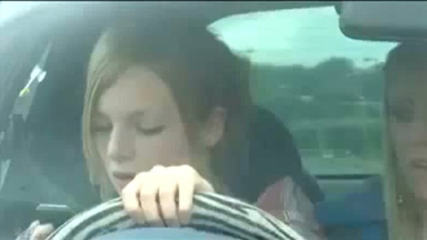 Global message ... British safety video graphically shows the dangers of texting while driving.