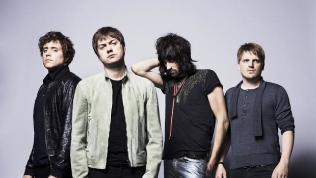 Sergio Pizzorno, second from right, and his Kasabian bandmates have produced their strongest work to date with fourth LP <i>Velociraptor!</i>