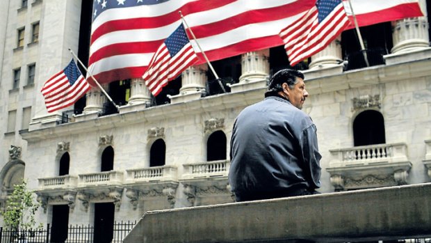 The banners may be flying on Wall Street but the US faces a rocky ride over spending cuts before regaining its feet.