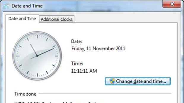 Capturing the palindrome ... 11.11am on 11.11.11.