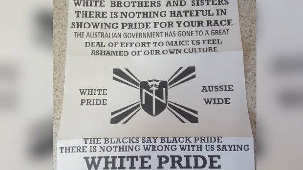 The letter distributed in Perth suburbs this week.