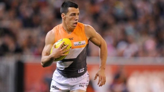 Time to take on an idol: GWS midfielder Dylan Shiel is looking forward to lining up against his boyhood hero Chris Judd on Sunday.