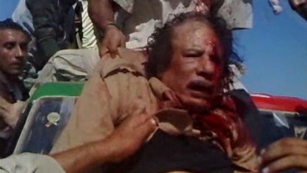 Muammar Gaddafi's final moments.