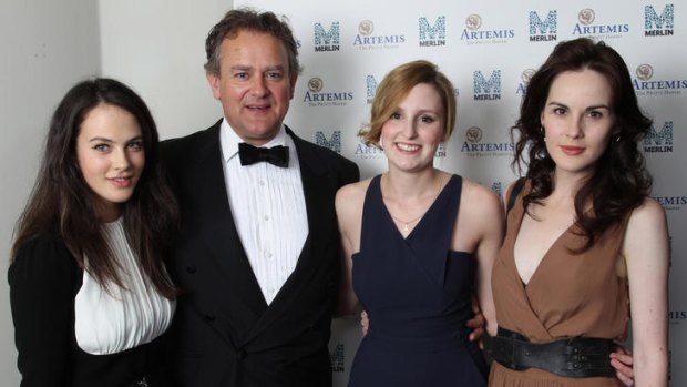 <i>Downton Abbey</i> stars Jessica Brown-Findlay, Hugh Bonneville, Laura Carmichael and Michelle Dockery.