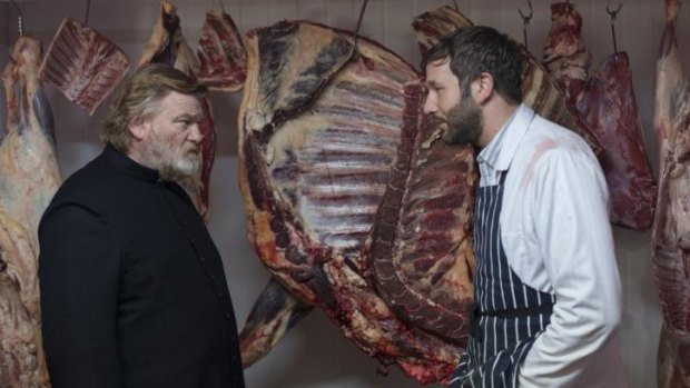 Caption:  Brendan Gleeson and Chris O'Dowd in Calvary.