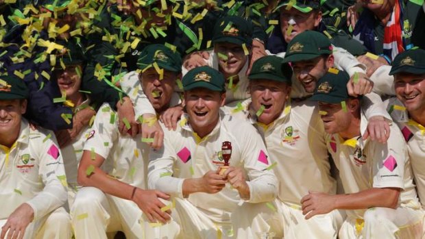Australia's cricketers celebrated their Ashes triumph long and hard.