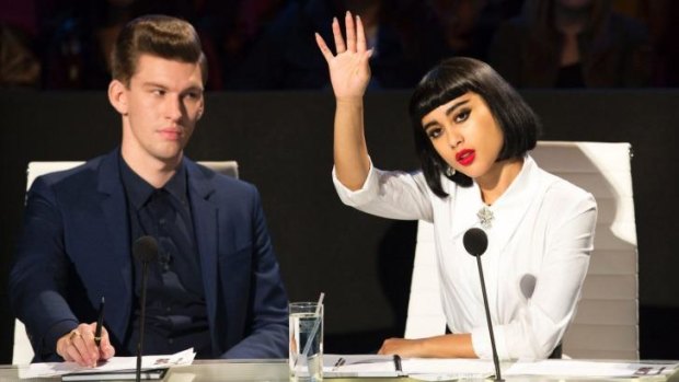 Before they were fired... Willy Moon and Natalia Kills on the <i>X Factor</i>.