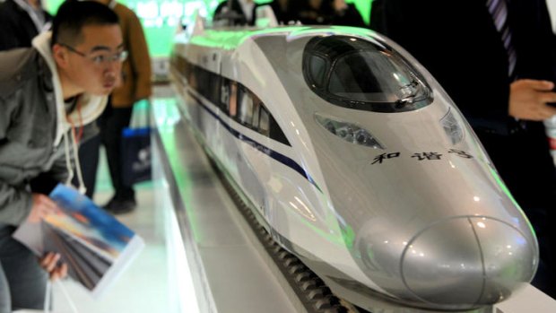 A model representing the future of China's train network.