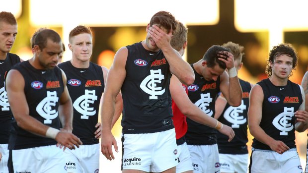 No love: Carlton failed to obtain a single vote in the AFL captains finals predictions. 