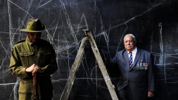 Untold story: Starring in Black Diggers at the Canberra Theatre (from left) Luke Carroll and George Bostock.