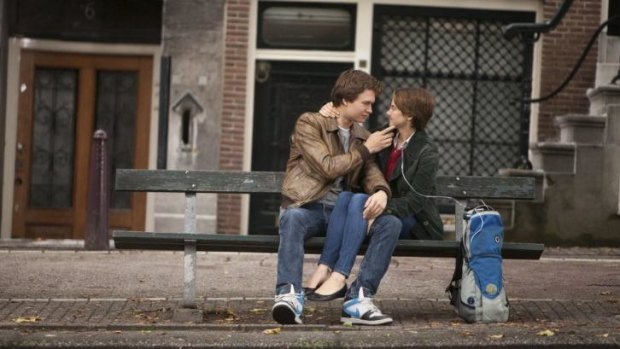 Shailene Woodley and Ansel Elgort in  <i>The Fault in Our Stars</i>.