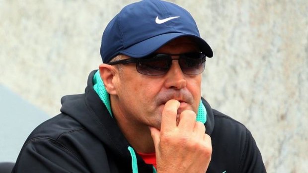On the ball: John Tomic during the French Open in May.